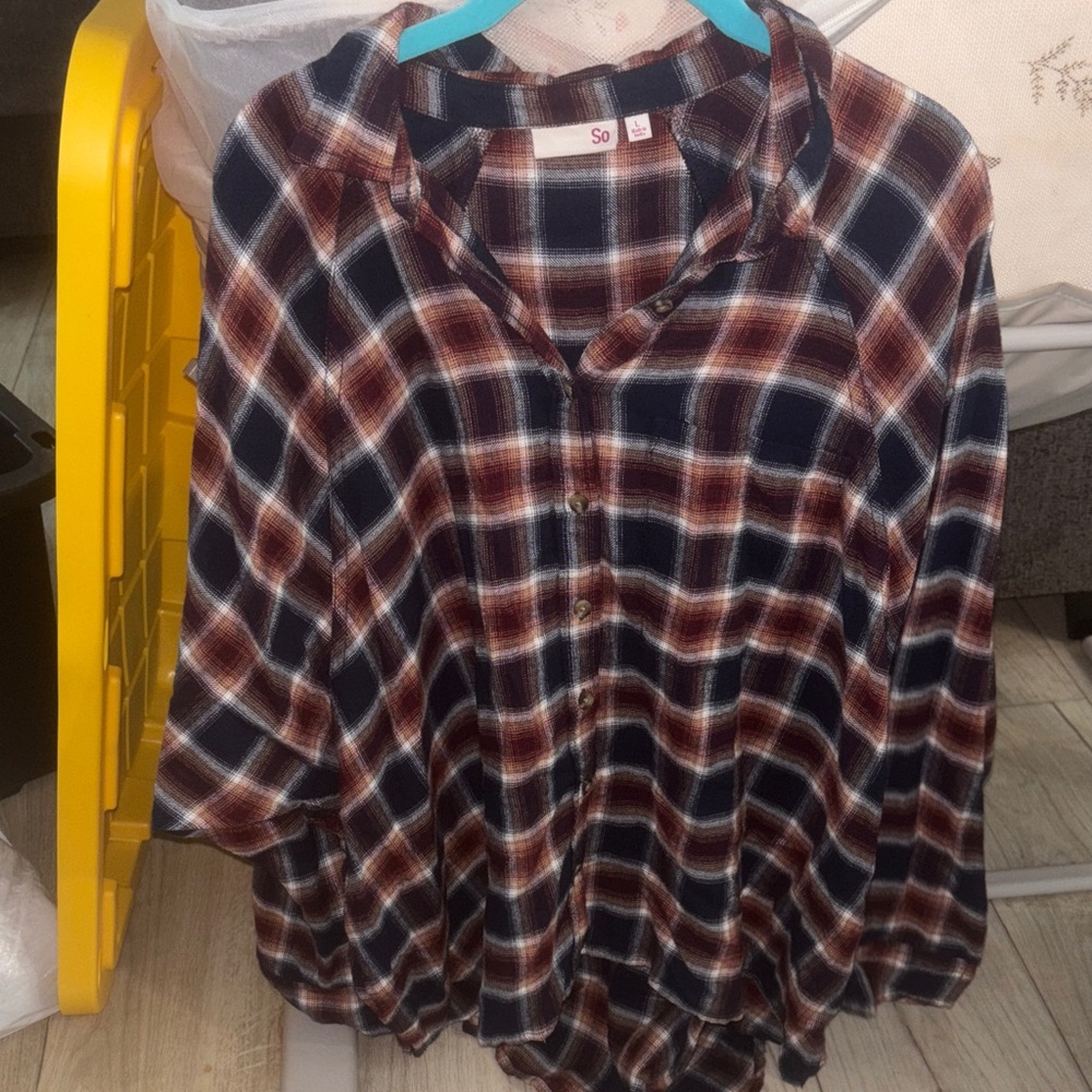 SO Multicolor Plaid Shirt
